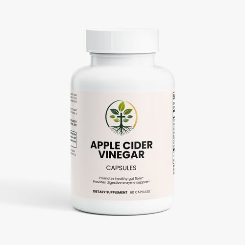Apple Cider Vinegar Capsules capsules — apple cider vinegar capsules with mother for digestion and detox, front of bottle label
