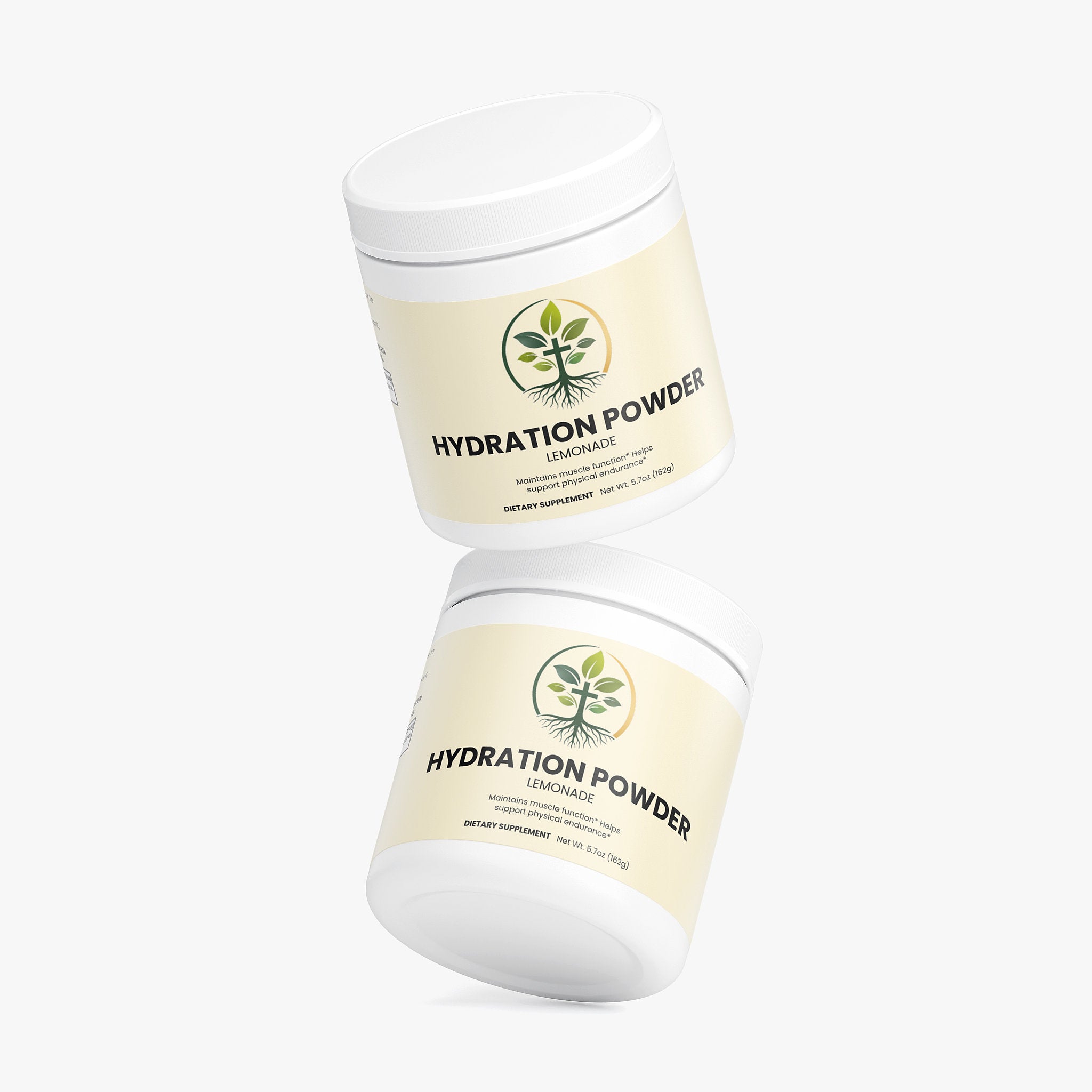 Hydration Powder Lemonade powder — electrolyte hydration powder lemonade flavor for workout recovery and hydration, packaging angle view