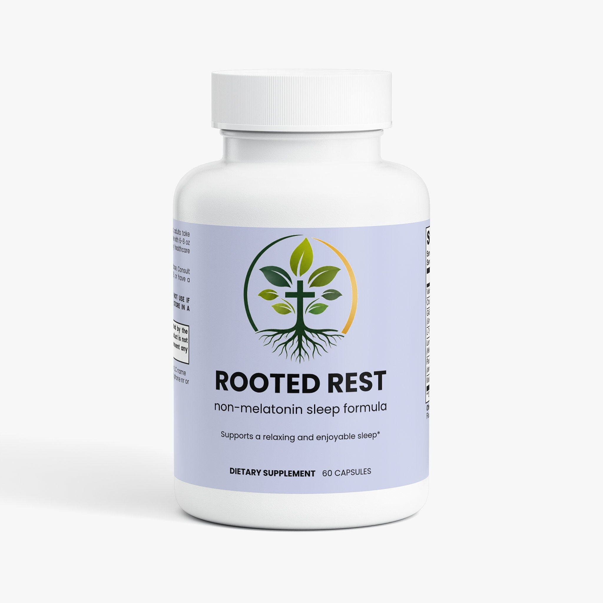 Sleep Formula capsules — sleep formula supplement with valerian root and melatonin for deep sleep, front of packaging label