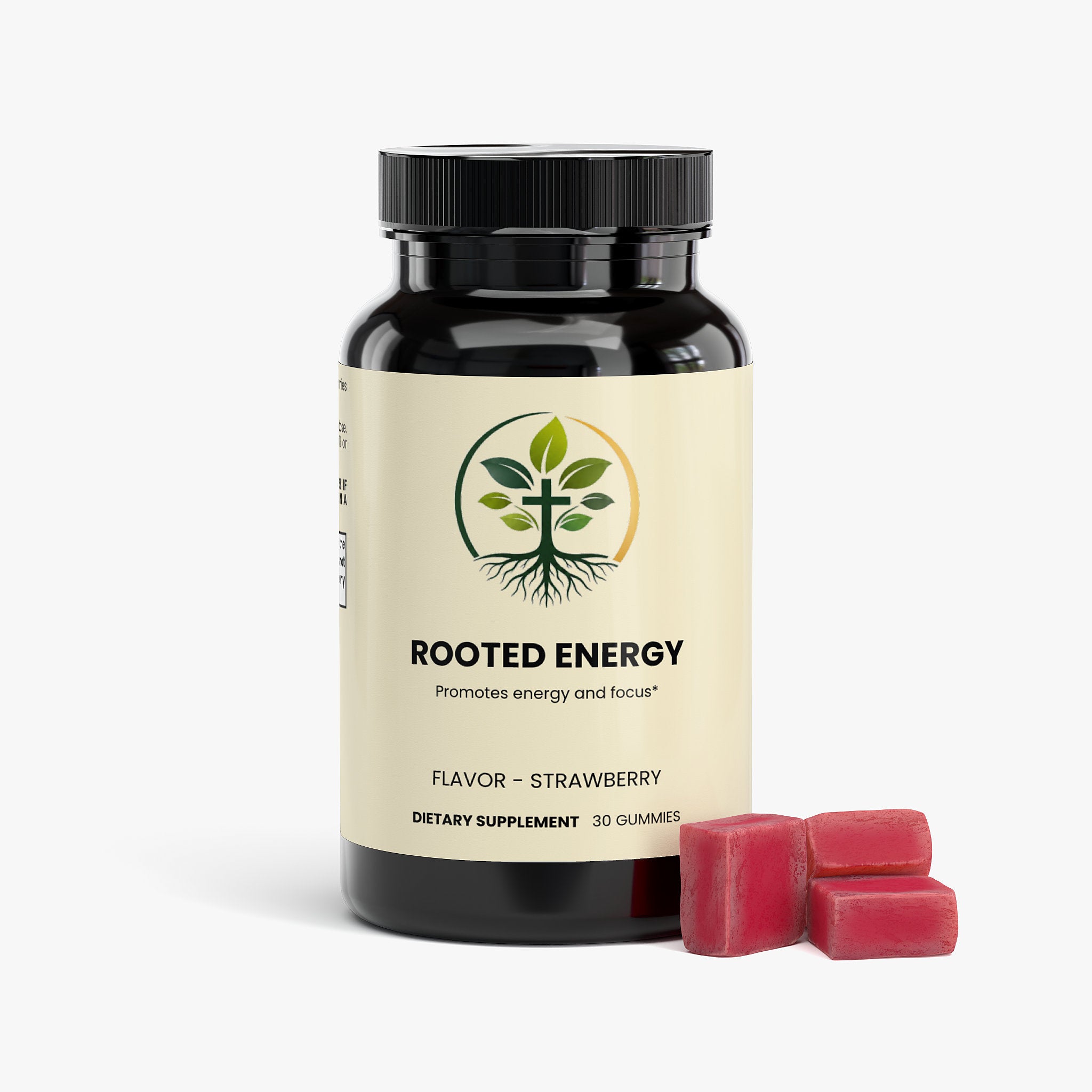 Cordyceps Energy Gummies gummies — cordyceps mushroom energy gummies for stamina and vitality adaptogen, back label with supplement facts and ingredients