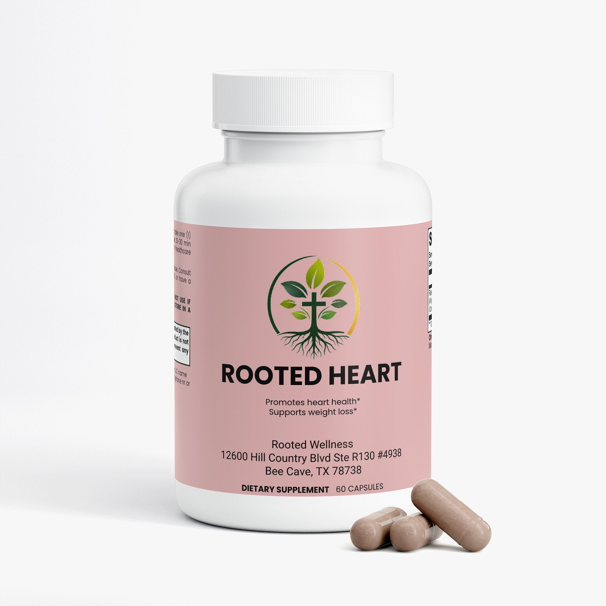 Resveratrol 600mg capsules — resveratrol supplement capsules antioxidant for heart and anti-aging, back label with supplement facts and ingredients