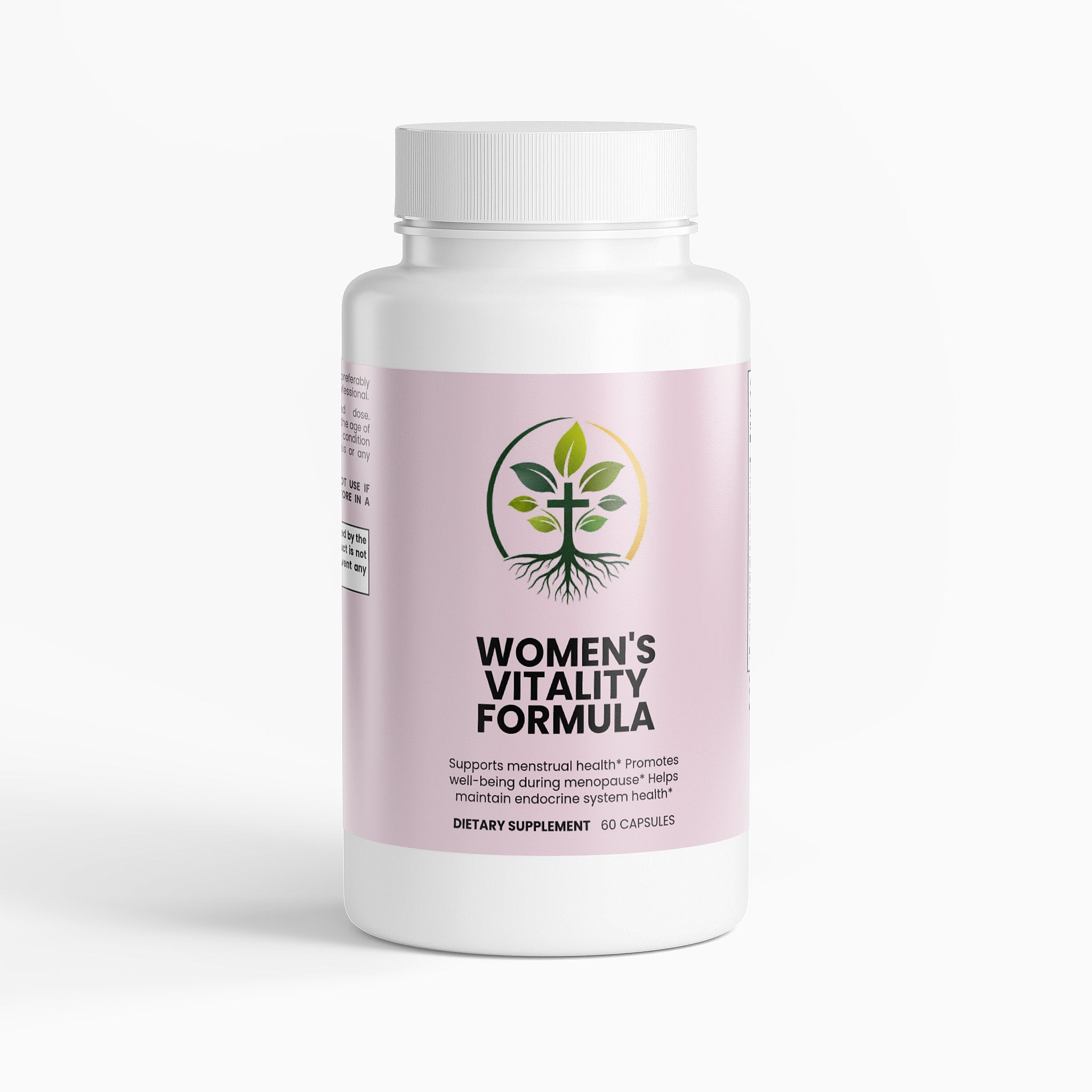 Women's Vitality Formula capsules — women's vitality formula supplement for hormone balance and energy, front of packaging label