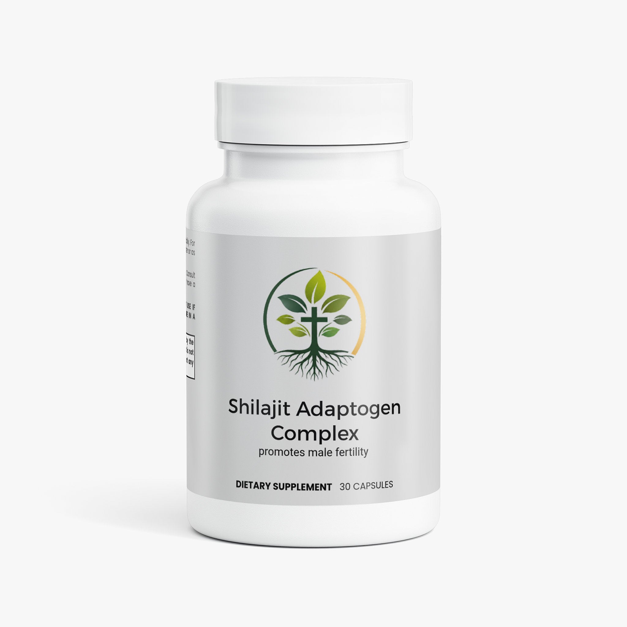 Shilajit Adaptogen Complex capsules — shilajit resin supplement adaptogen for energy and vitality, front of bottle label