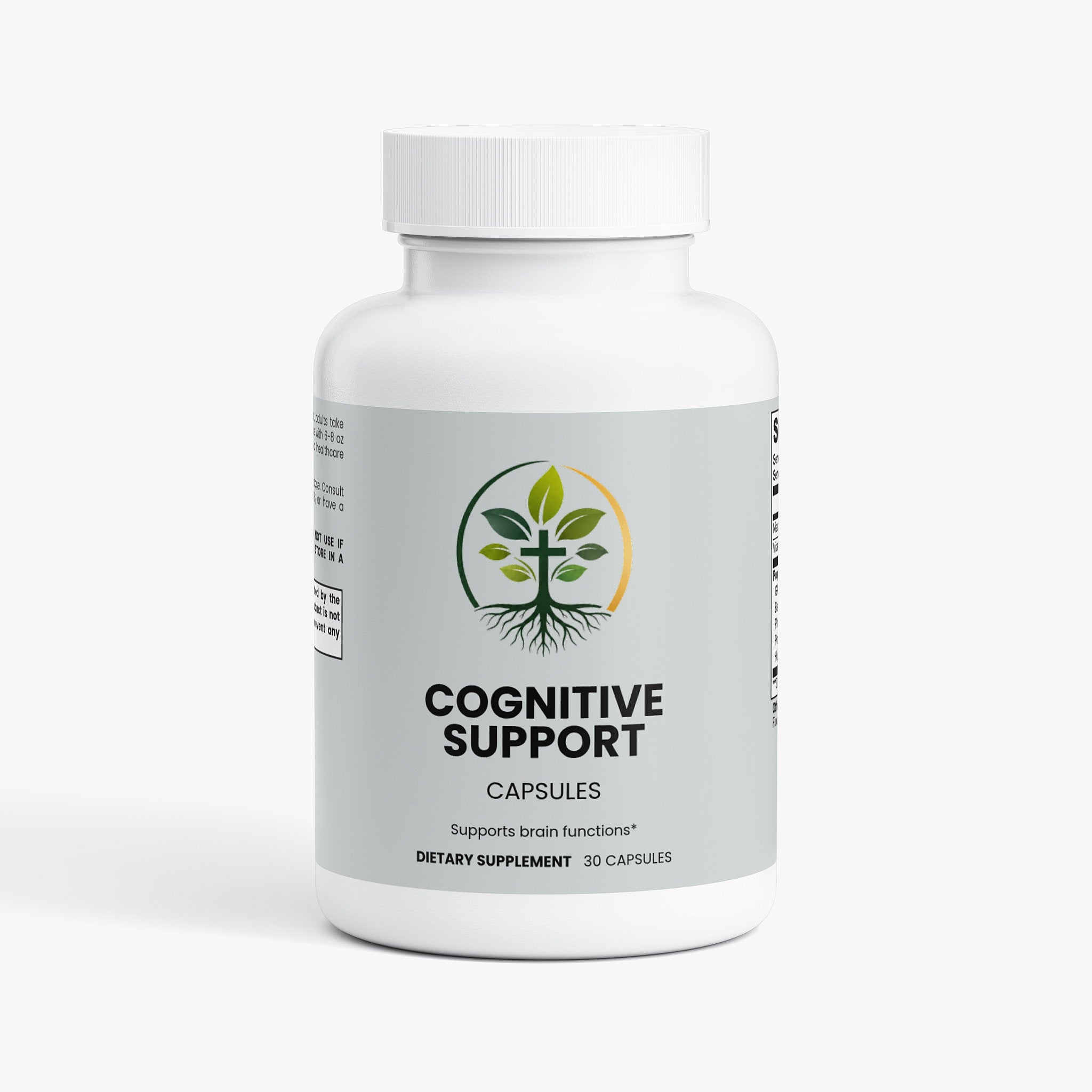 Cognitive Support capsules — cognitive support supplement for memory focus and brain health, front of bottle label
