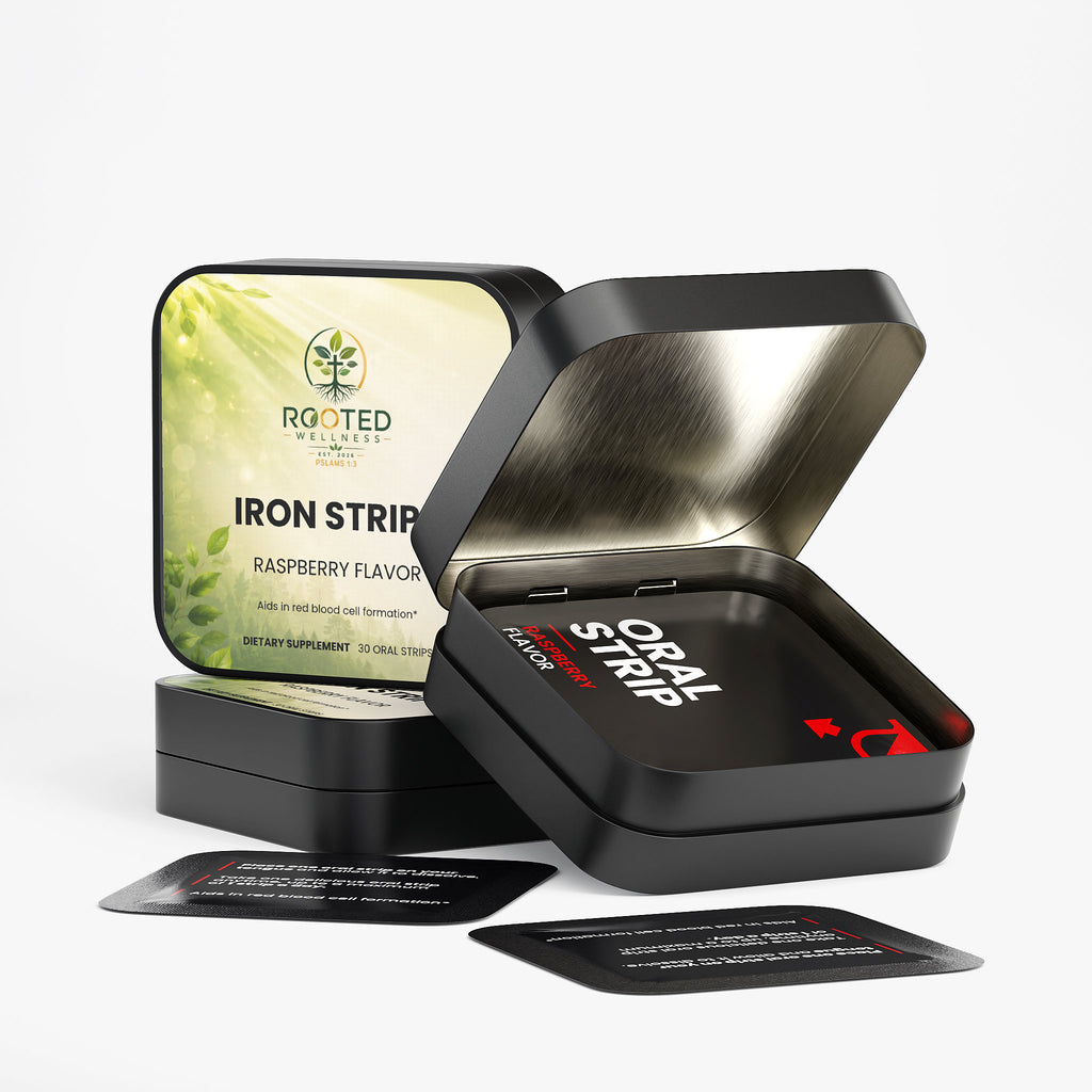 Iron + Folate Oral Strips – Raspberry | Supports Energy & Red Blood Cells