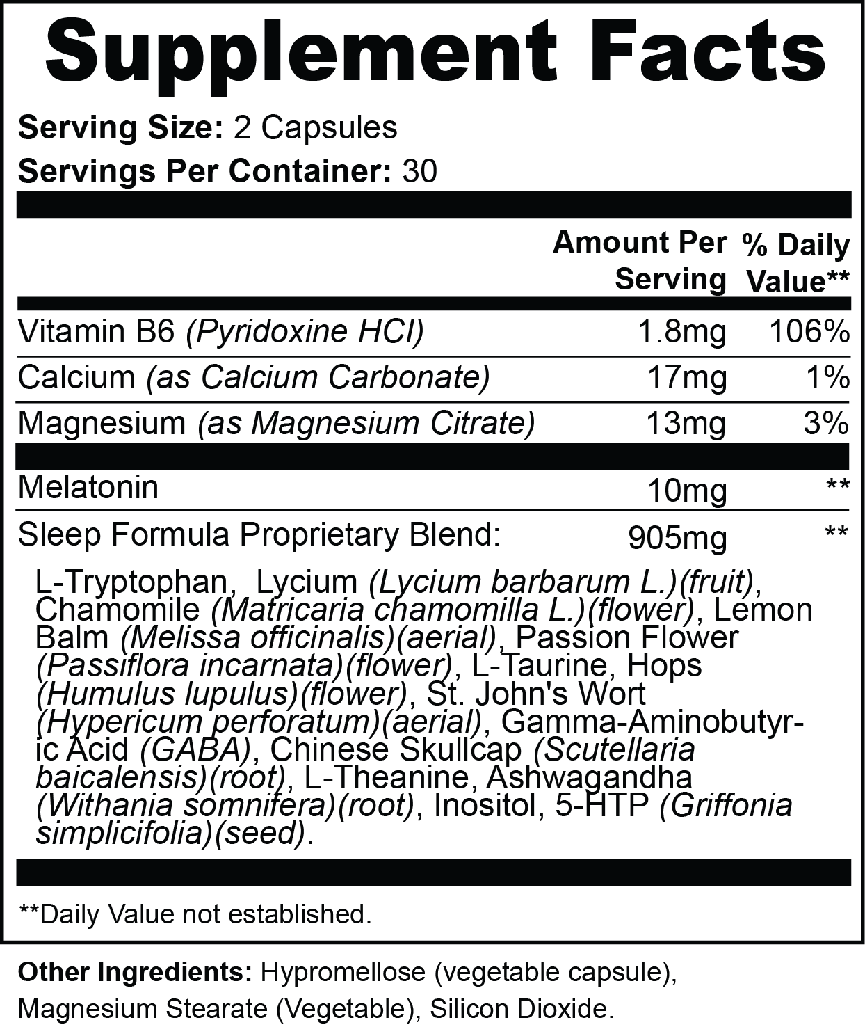 Sleep Support capsules — sleep support supplement with melatonin and magnesium for restful sleep, packaging angle view