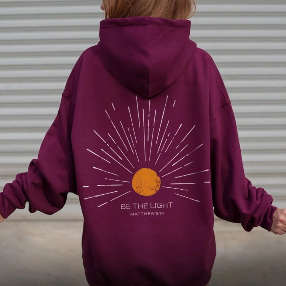 Be The Light Hoodie | Christian Streetwear Bible Verse Sweatshirt