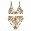 Recycled High-Waisted Bikini bikini — recycled high-waisted bikini all-over print women's sustainable swimwear, front view