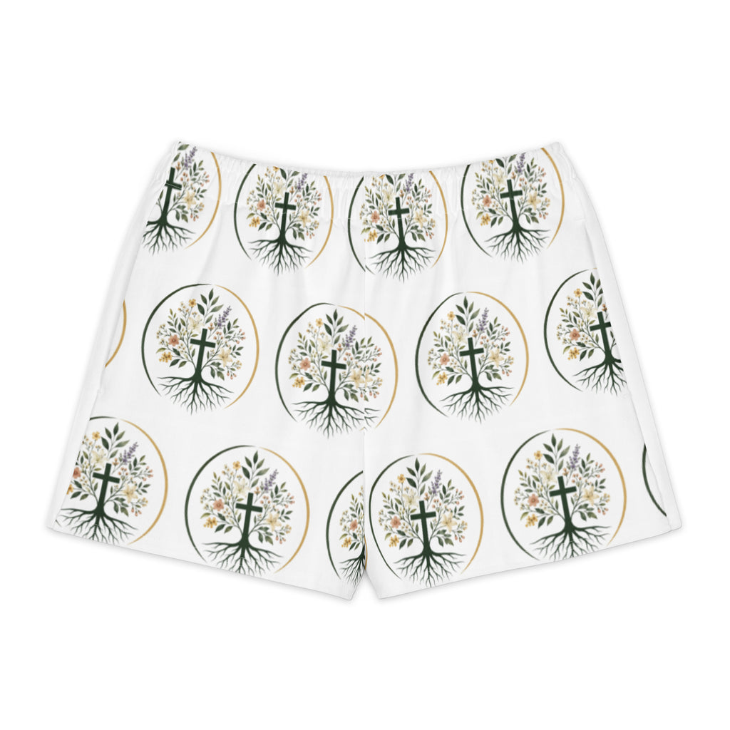 Unisex Cotton Shorts cotton shorts — unisex cotton shorts all-over print comfortable casual organic, front view