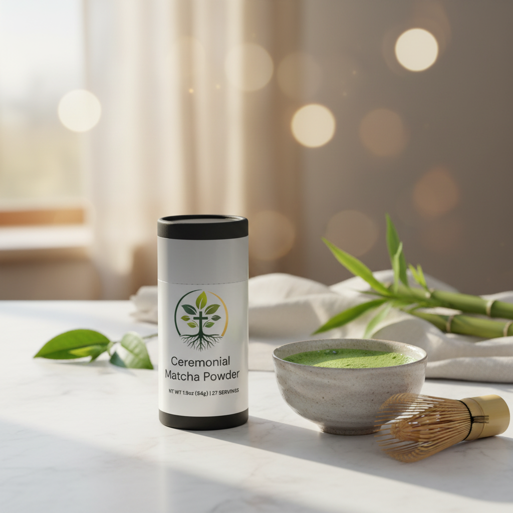 Ceremonial Matcha Powder Lifestyle Backdrop
