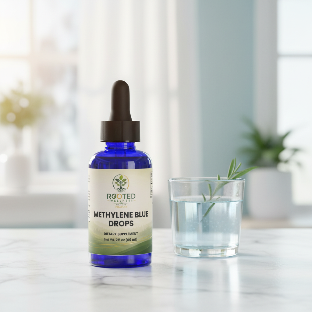 Methylene Blue Drops lifestyle backdrop
