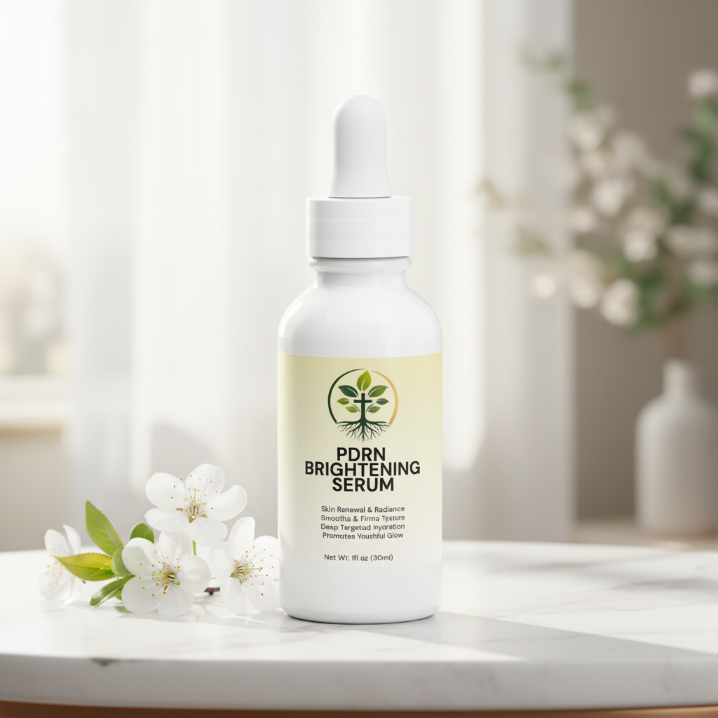 PDRN Brightening Serum lifestyle backdrop
