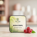 Iron + Folate Oral Strips Raspberry lifestyle backdrop