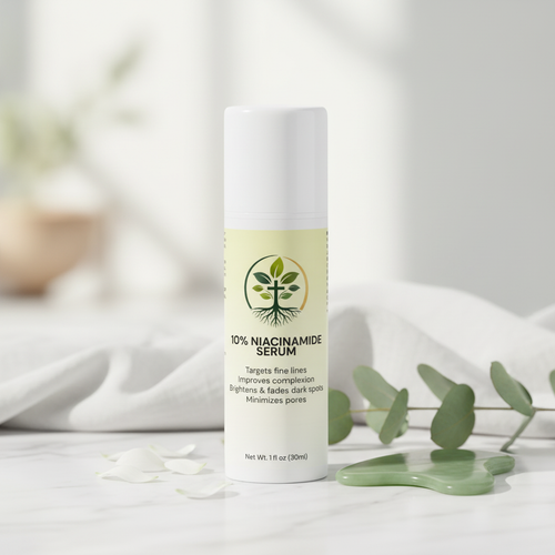 10% Niacinamide Serum lifestyle backdrop