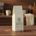 Hemp Harvest Coffee Medium Roast lifestyle backdrop
