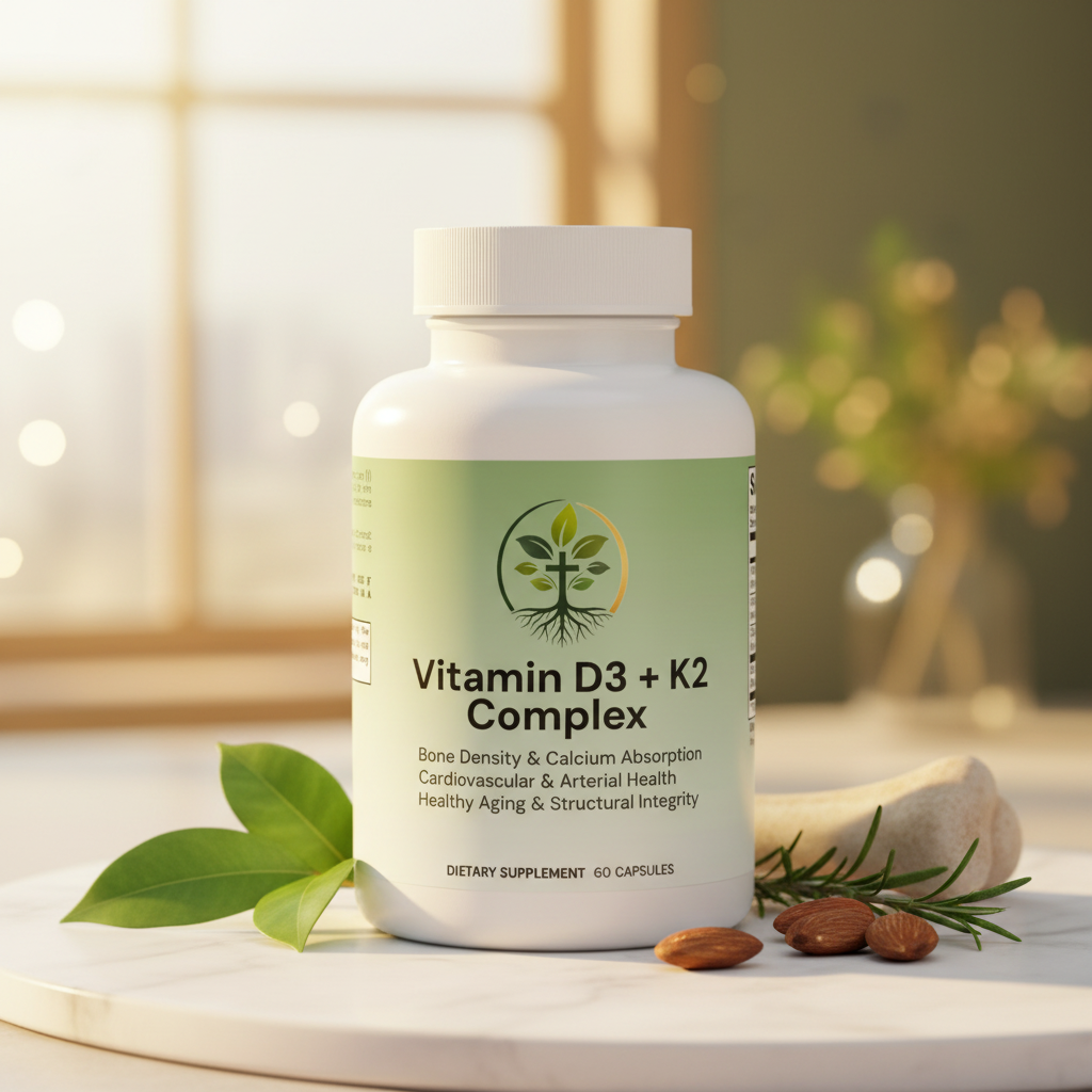 Vitamin D3 + K2 Complex lifestyle backdrop