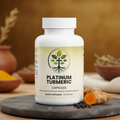 Platinum Turmeric Capsules lifestyle backdrop