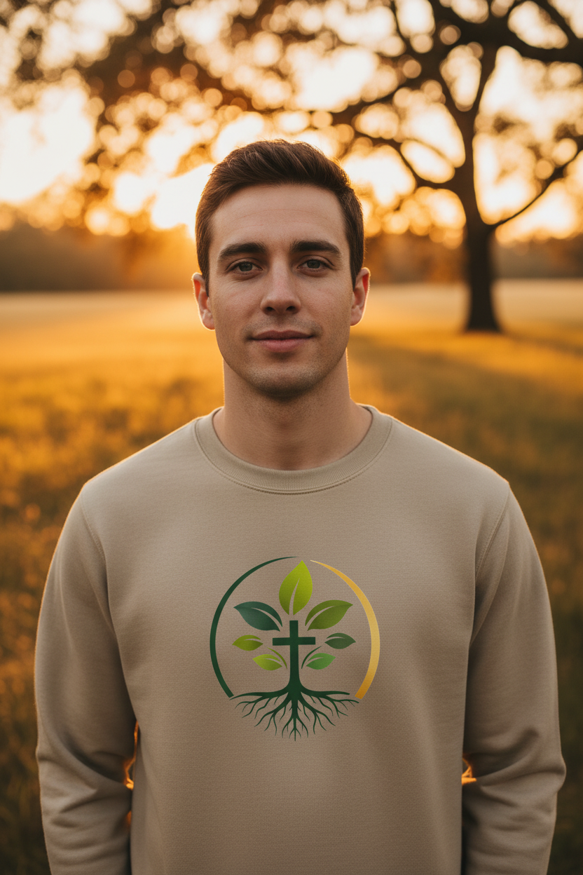 Unisex Organic Sweatshirt sand lifestyle