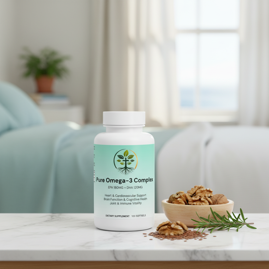 Pure Omega-3 Complex lifestyle backdrop