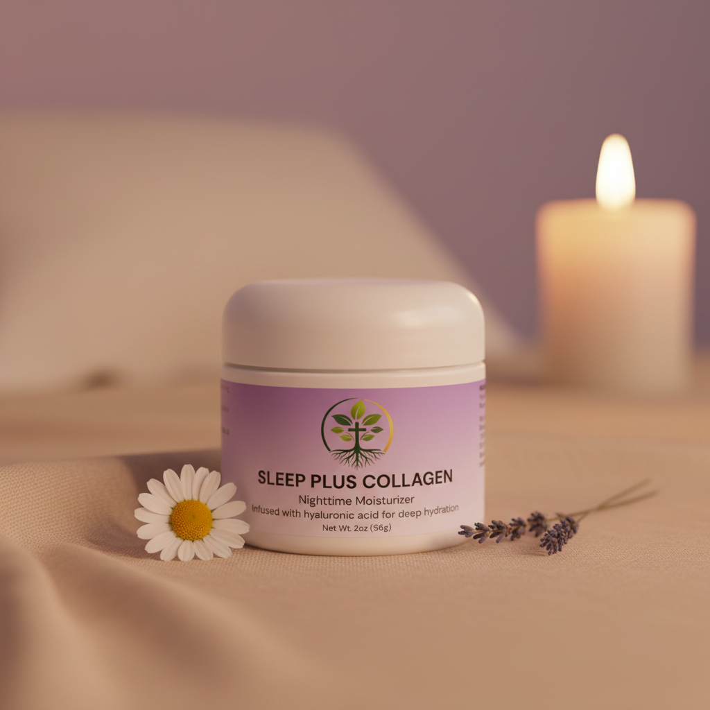 Sleep Plus Collagen Cream lifestyle backdrop