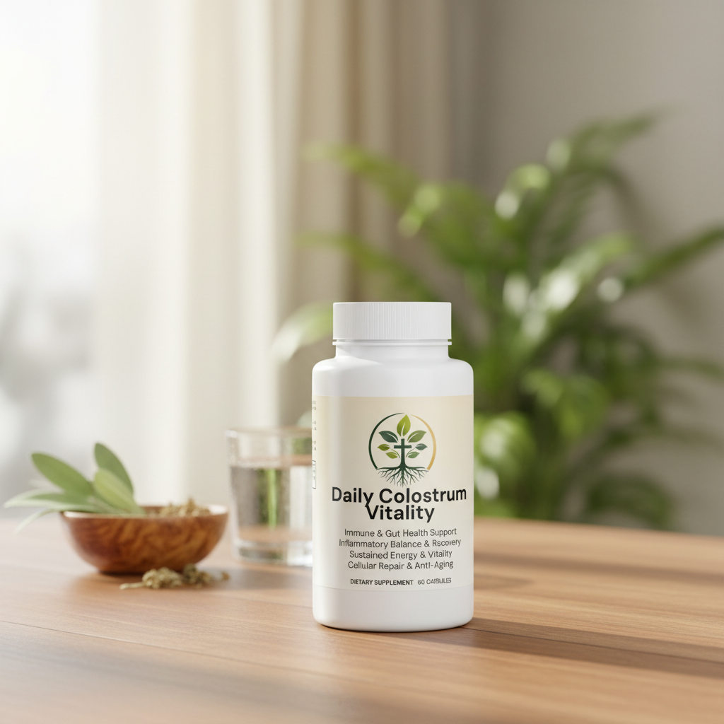 Daily Colostrum Vitality lifestyle backdrop