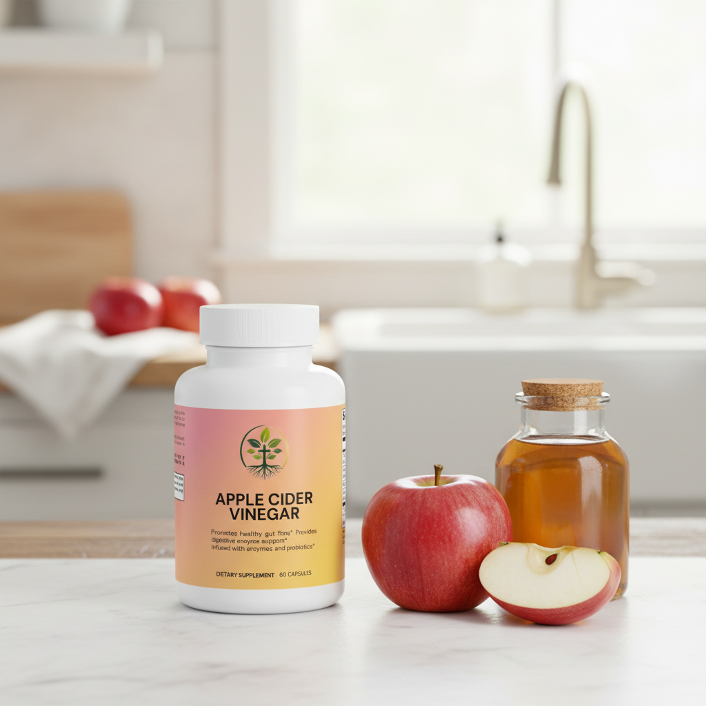 Apple Cider Vinegar Capsules lifestyle backdrop