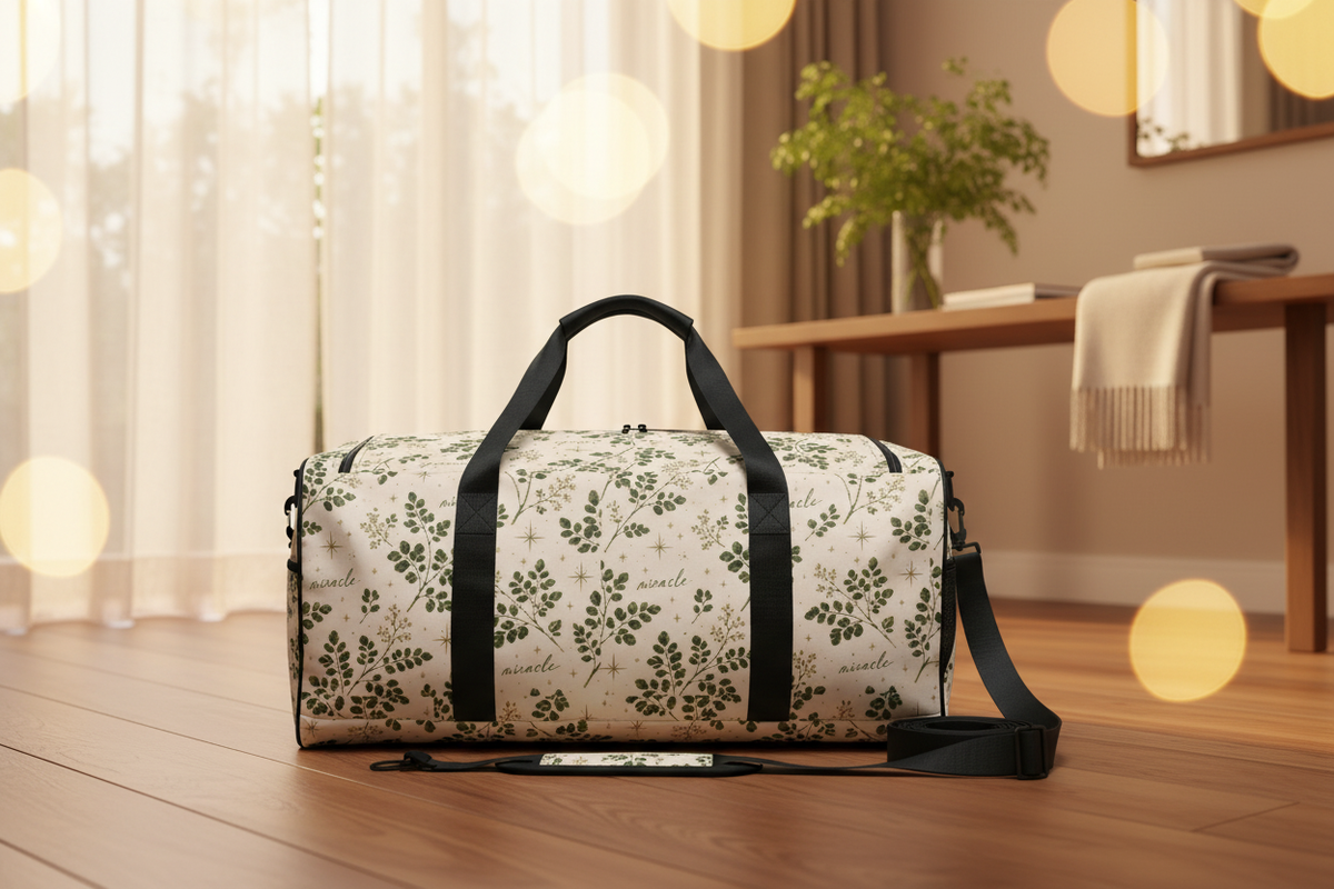 Morianga Miracle Duffle Bag Lifestyle Backdrop