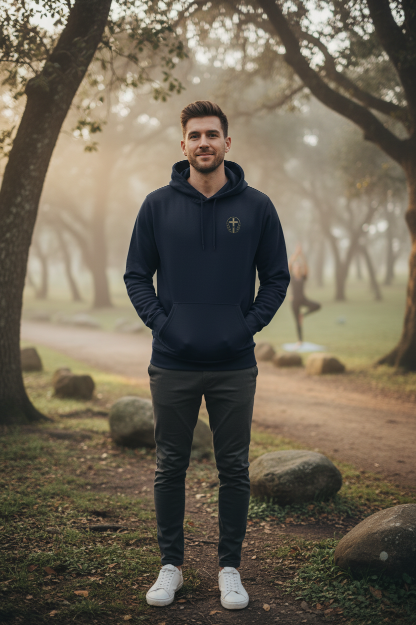 Navy Hoodie Men's Lifestyle