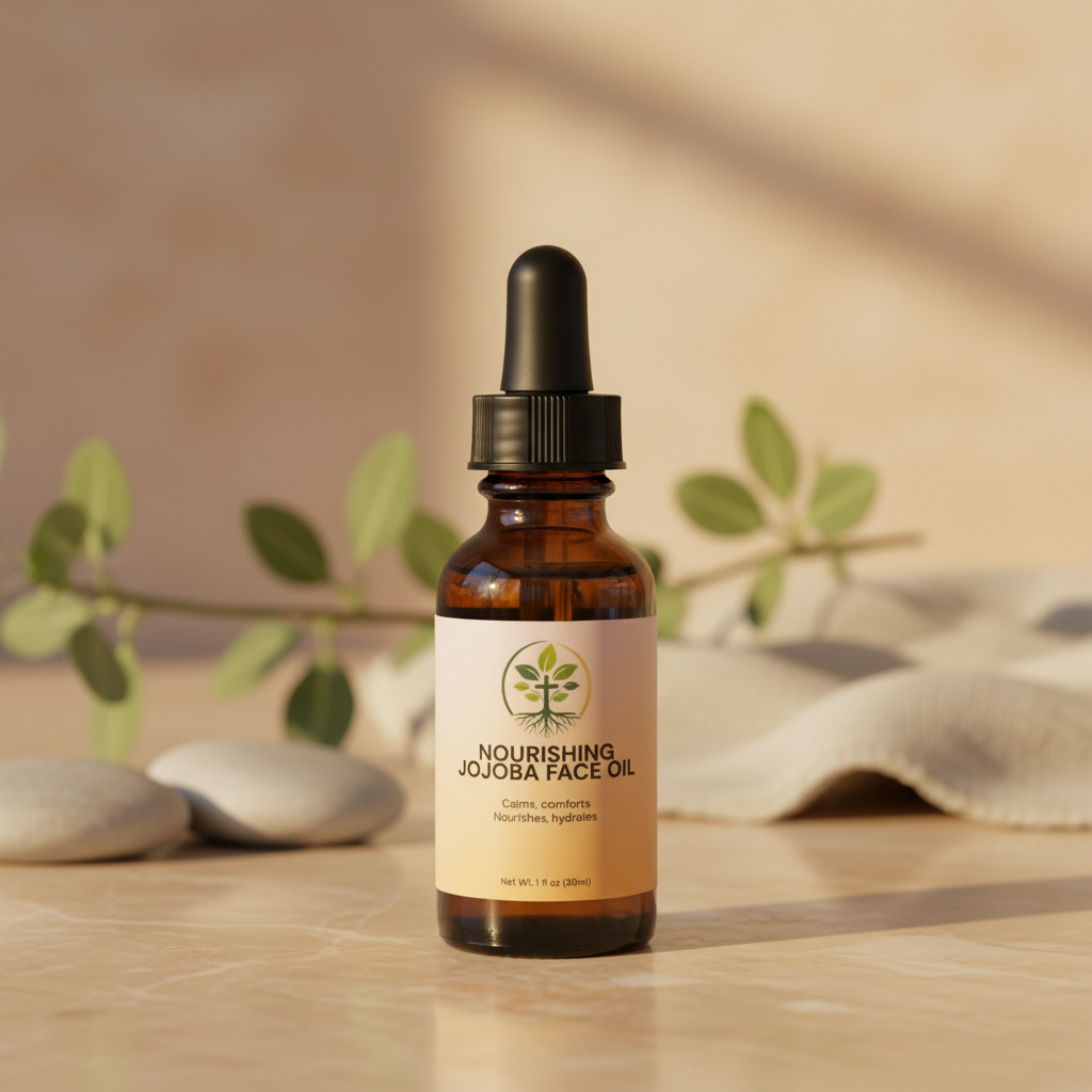Nourishing Jojoba Face Oil Lifestyle Backdrop