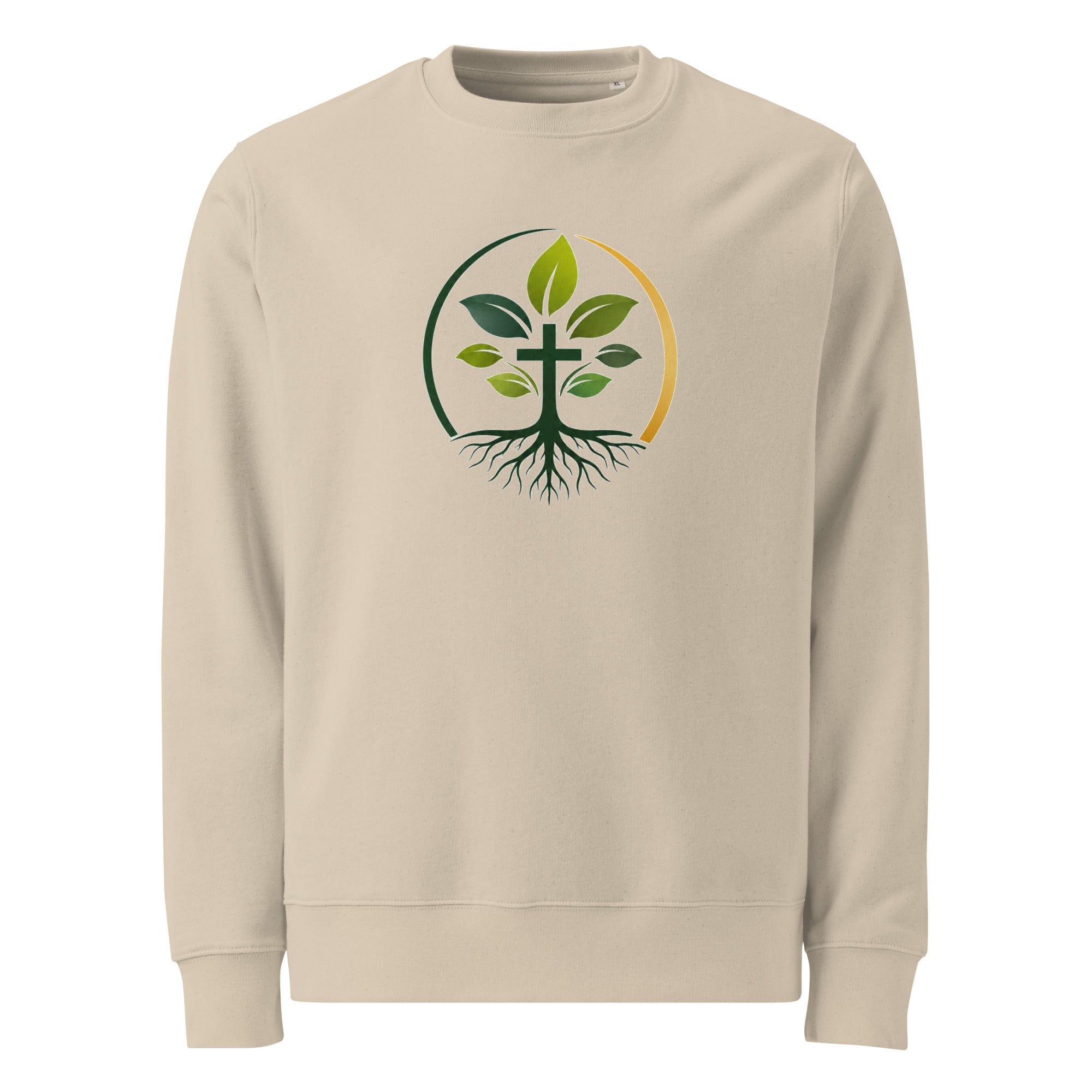 Unisex Organic Sweatshirt sweatshirt — unisex organic cotton sweatshirt sustainable apparel, back view