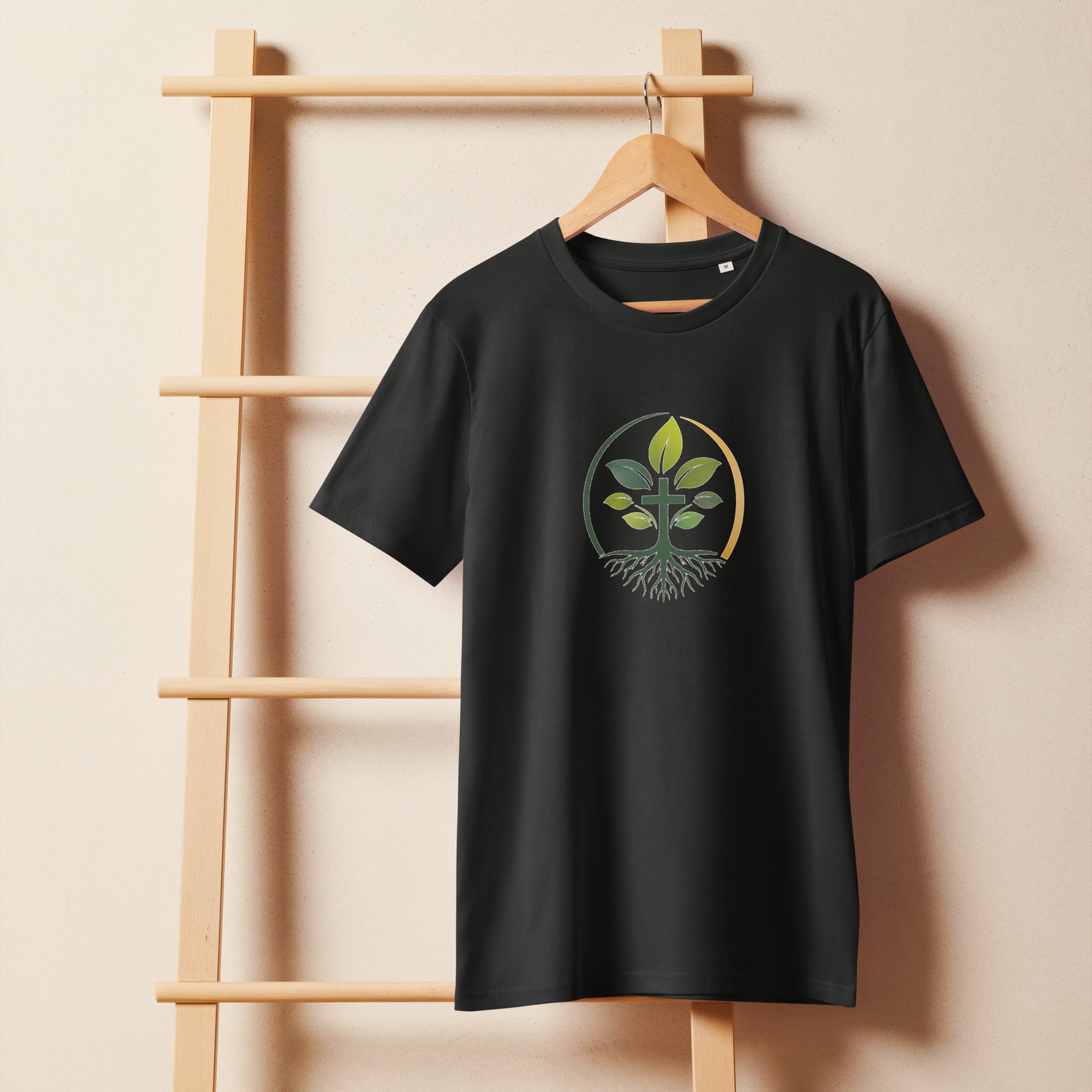 Unisex Organic Mid-Light T-Shirt t-shirt — unisex organic cotton mid-light weight t-shirt sustainable apparel, back view