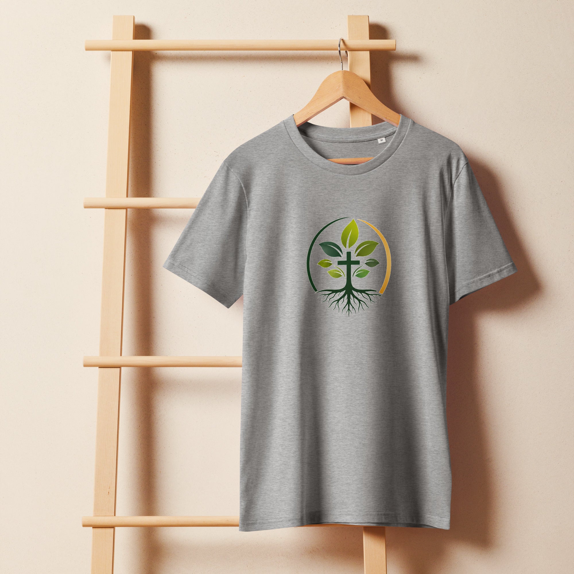 Unisex Organic Mid-Light T-Shirt t-shirt — unisex organic cotton mid-light weight t-shirt sustainable apparel, alternate view