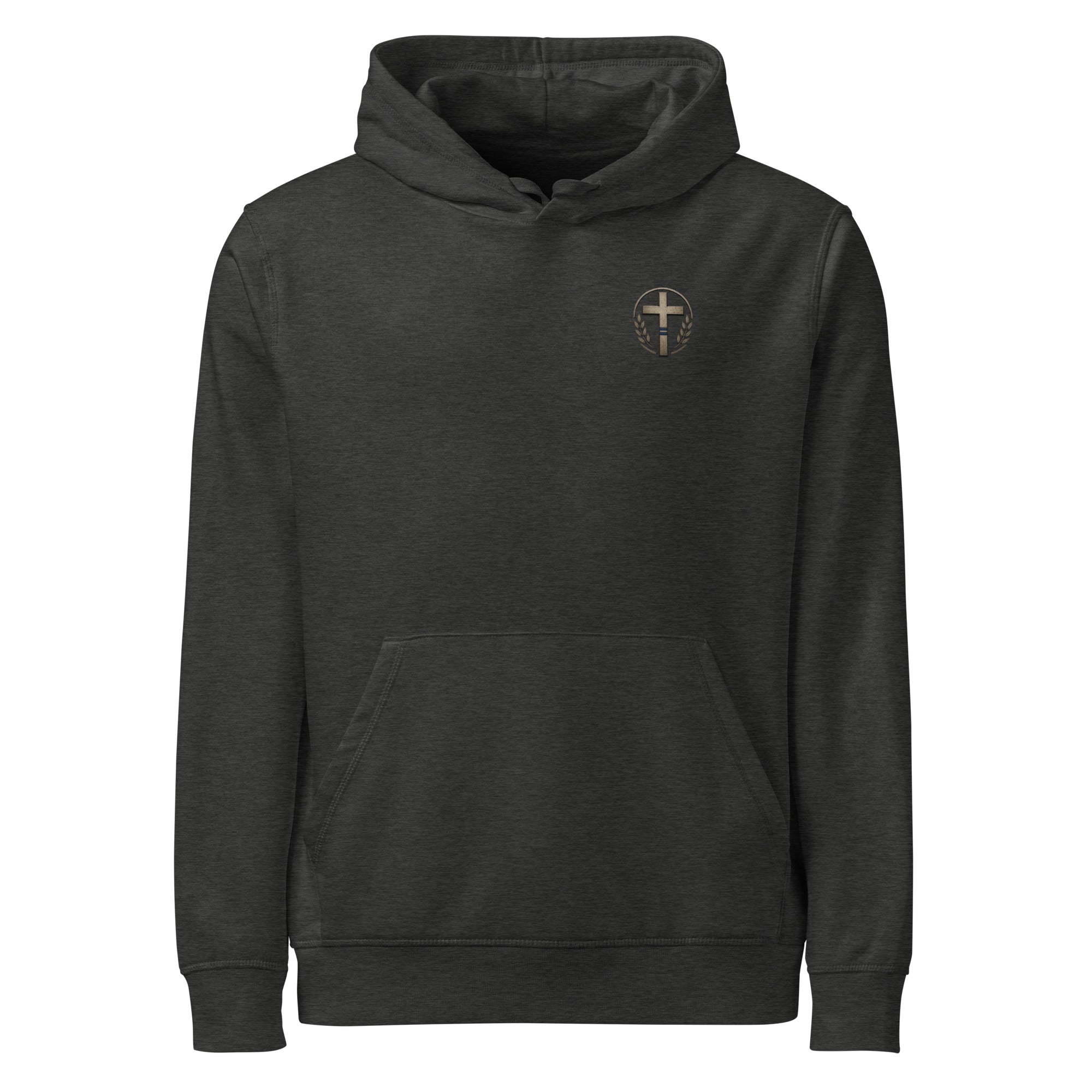 Unisex Organic Mid-Weight Hoodie hoodie — unisex organic cotton mid-weight hoodie sustainable apparel, back view